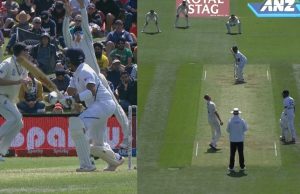Tom Latham grabs breathtaking catch to dismiss Prithvi Shaw in Christchurch Test