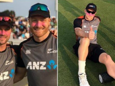 Why were New Zealand players sporting pink paint on their face vs India