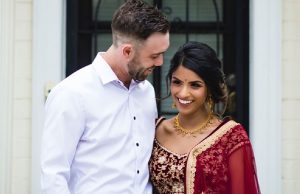 Glenn Maxwell and Vini Raman celebrate their engagement in traditional Indian style