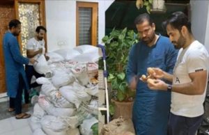Yusuf and Irfan Pathan distribute 10000 kg rice and 700 kg potato