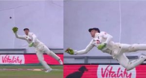 Jos Buttler grabs a one-handed stunner in Southampton Test