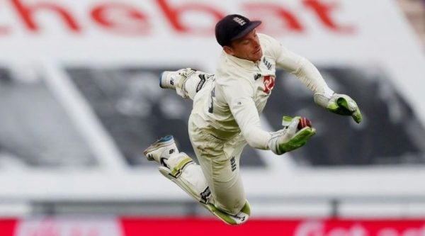 Jos Buttler grabs a one-handed stunner in Southampton Test