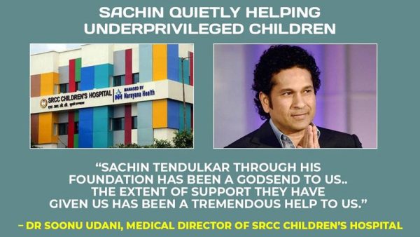 Sachin Tendulkar helps Mumbai hospital children's