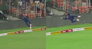unbelievable fielding efforts from KL Rahul to save the six