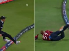 Jonny Bairstow and Trent Boult Moment