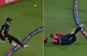 Jonny Bairstow and Trent Boult Moment