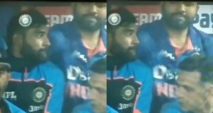 Rohit Sharma and KL Rahul have fun with Mohammed Siraj in the dugout